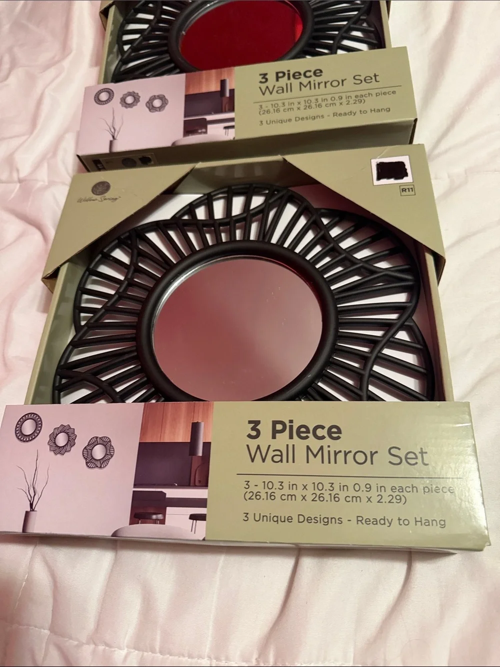 TWO Sets of 3-Piece Wall Mirror Set *NEW*